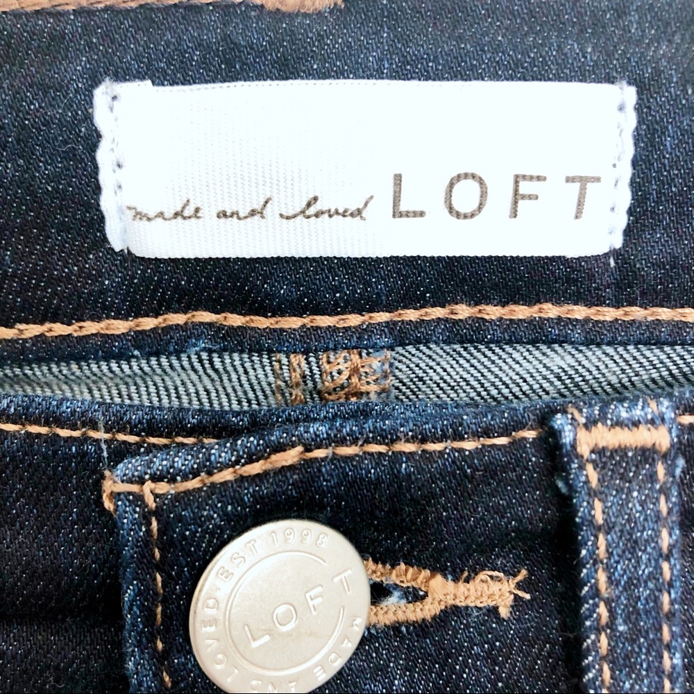 NWOT LOFT Slim Pocket Modern Skinny Jeans Dark Indigo - Picture 5 of 9